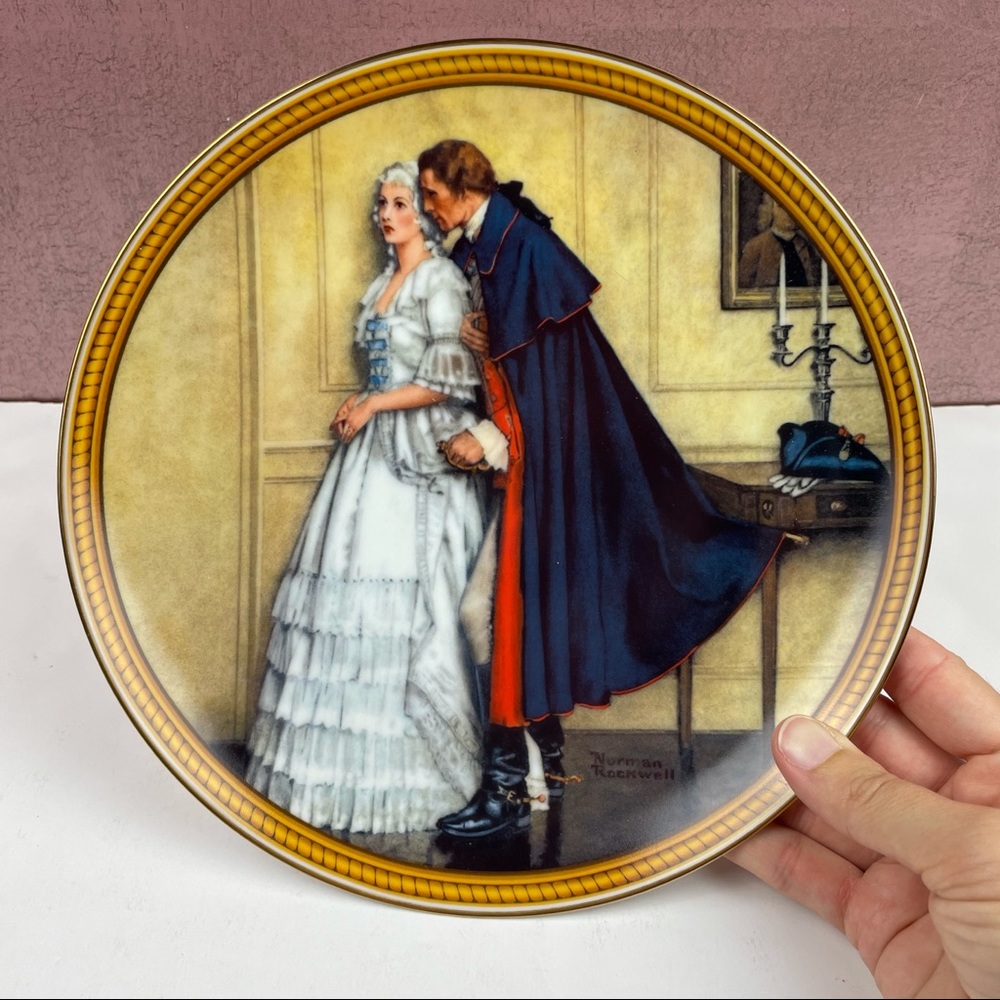 Norman Rockwell The Unexpected Proposal Plate